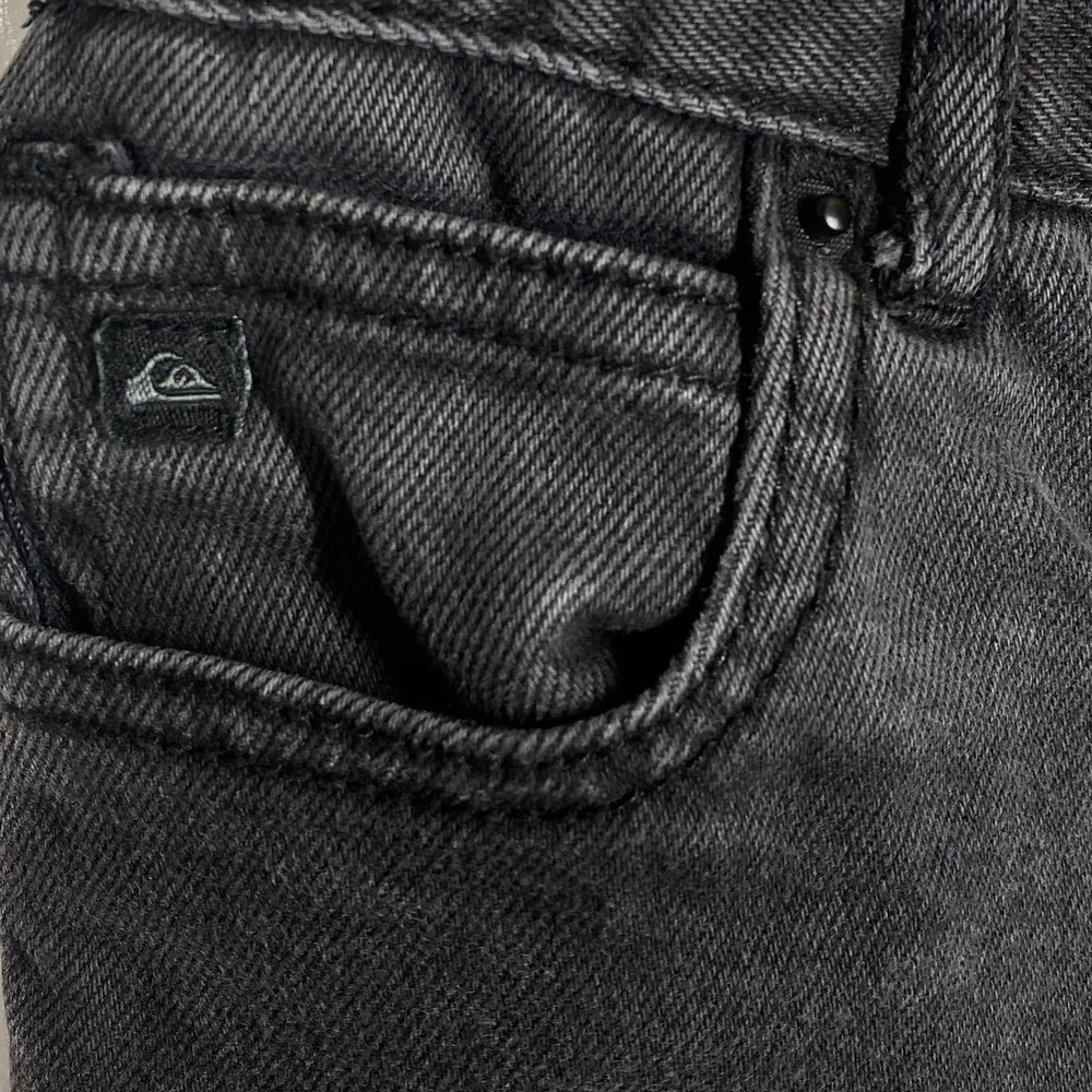 Quiksilver Slim Straight Fit Denim Jeans Dark Gray Size Boys Medium - Picture 4 of 7